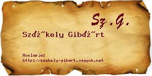 Székely Gibárt névjegykártya